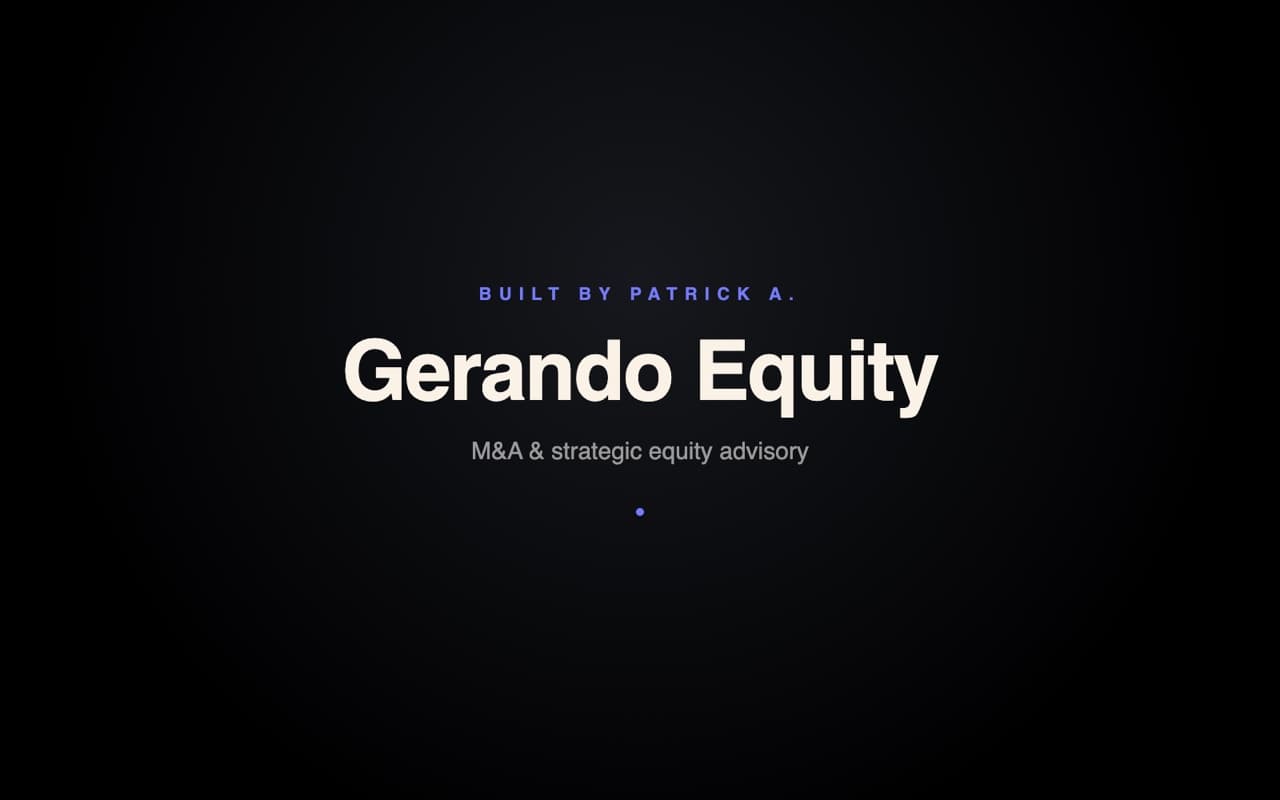 Gerando Equity